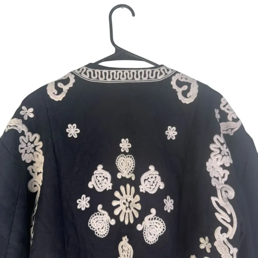 Free People Bali Mabel Jacket Large Cottahecore Boho Cowgirl Flounce Sleeve - Picture 6 of 11